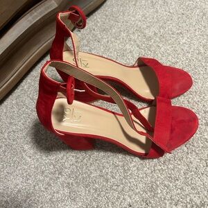 red heels. super cute for date night or a dance.